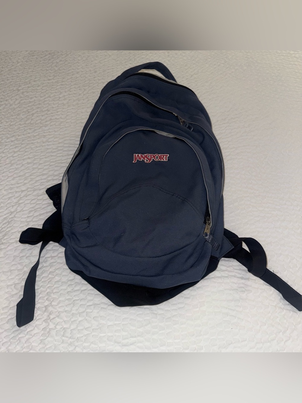 Jansport Navy Backpack with Red Logo